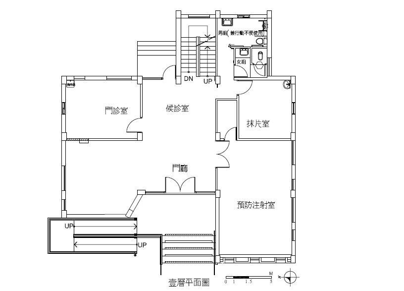 衛生所建築平面圖各層樓說明如上述