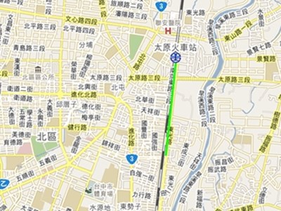 東光路鐵路旁自行車道